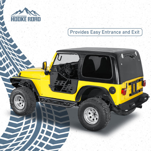 Load image into Gallery viewer, Hooke Road Tubular Side Step Bars for Jeep Wrangler TJ 1997-2006, Excluding Unlimited b1036 6
