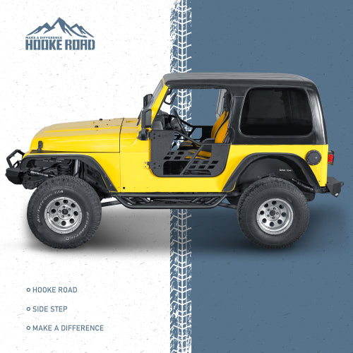 Load image into Gallery viewer, Hooke Road Tubular Side Step Bars for Jeep Wrangler TJ 1997-2006, Excluding Unlimited b1036 7
