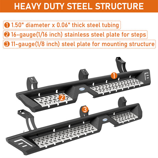 Hooke Road Side Steps 2003-2009 Toyota 4Runner (Excluding Limited) b9857 8