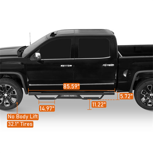 Load image into Gallery viewer, Hooke Road Side Steps for 2007-2019 Chevy Silverado &amp; GMC Sierra Crew Cab b9464  7
