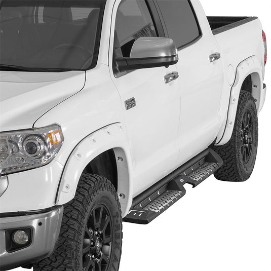 Hooke Road Side Steps Running Boards 2007-2021 Toyota Tundra CrewMax b5016 2