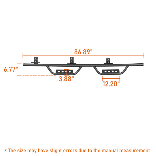 Load image into Gallery viewer, Hooke Road Running Boards Tubular Side Steps for 2020-2024 Jeep Gladiator b7001 12
