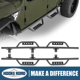 Hooke Road Running Boards Tubular Side Steps for 2020-2024 Jeep Gladiator b7001 1