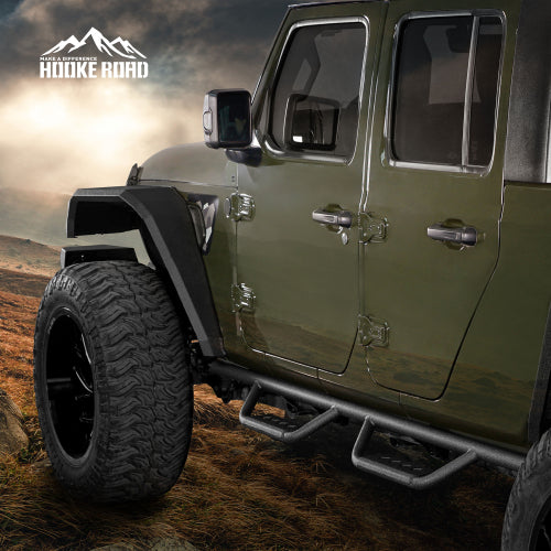 Load image into Gallery viewer, Hooke Road Running Boards Tubular Side Steps for 2020-2024 Jeep Gladiator b7001 6
