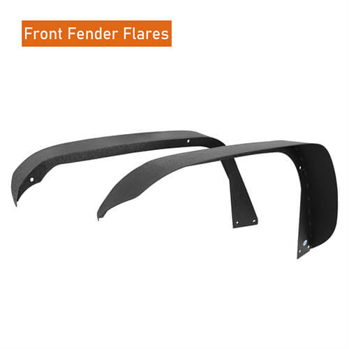 Load image into Gallery viewer, Hooke Road Front &amp; Rear Slim Flat Fender Flares Kit For 2018-2023 Jeep Wrangler JL B3049 19
