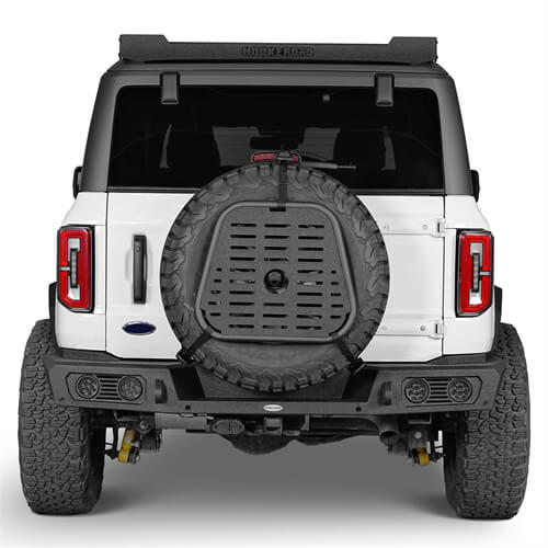 Load image into Gallery viewer, Spare Tire Jeep Wrangler &amp; Bronco Molle Panel Storage Panel For Jeep Wrangler YJ TJ JK 87-18 Ford Bronco 21-23 - Hooke Road b1032s 6
