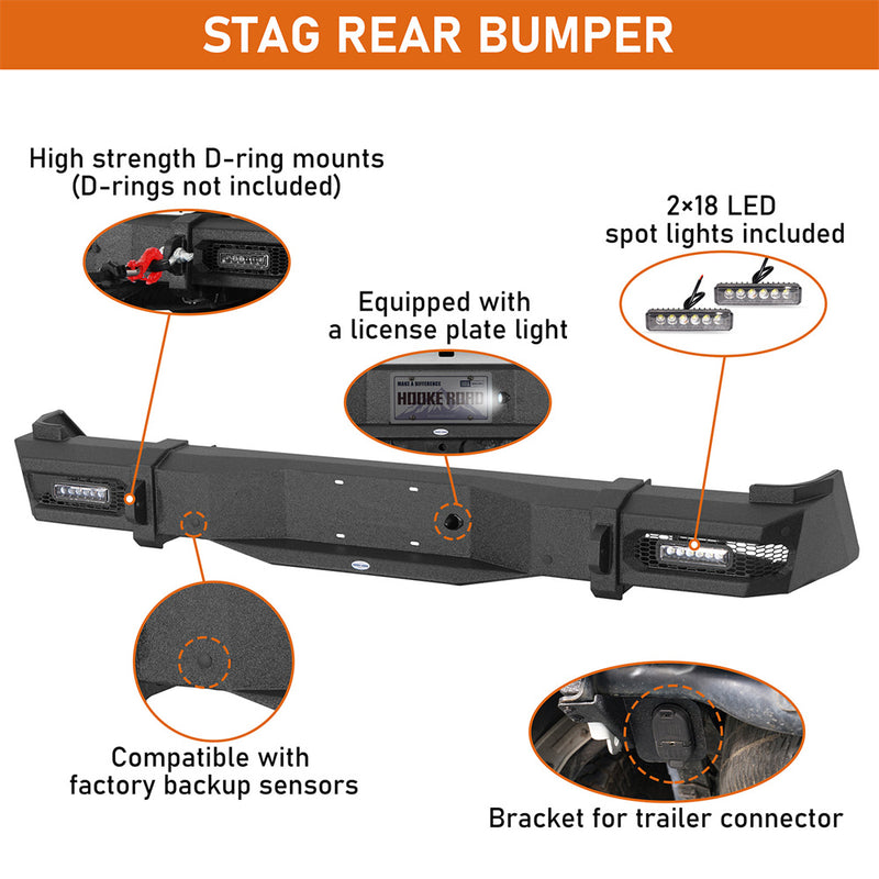 Load image into Gallery viewer, Hooke Road Stag Rear Bumper for 2014-2021 Toyota Tundra b5029s 8
