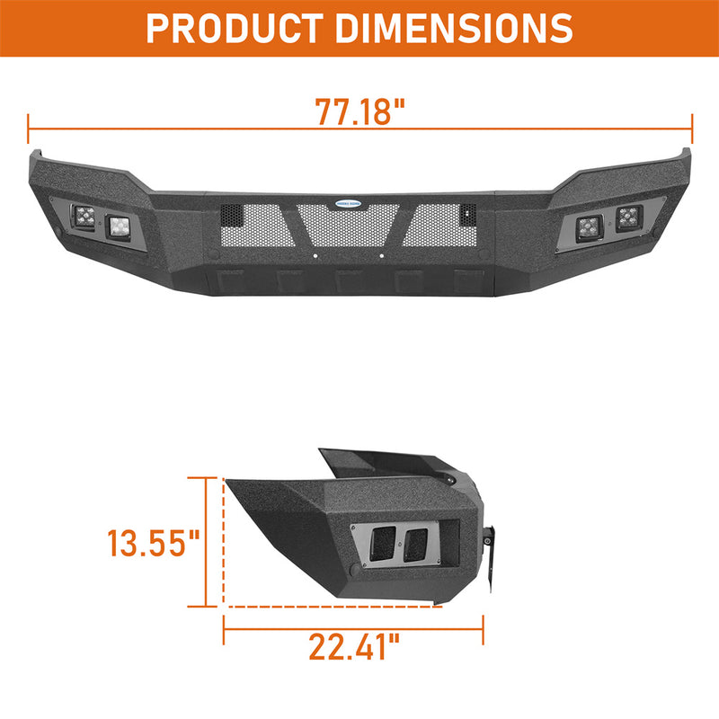 Load image into Gallery viewer, Hooke Road Steel Front Bumper for 2018-2020 Ford F-150 b8264 5
