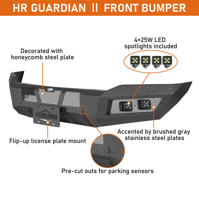 Load image into Gallery viewer, Hooke Road Steel Front Bumper for 2018-2020 Ford F-150 b8264 8
