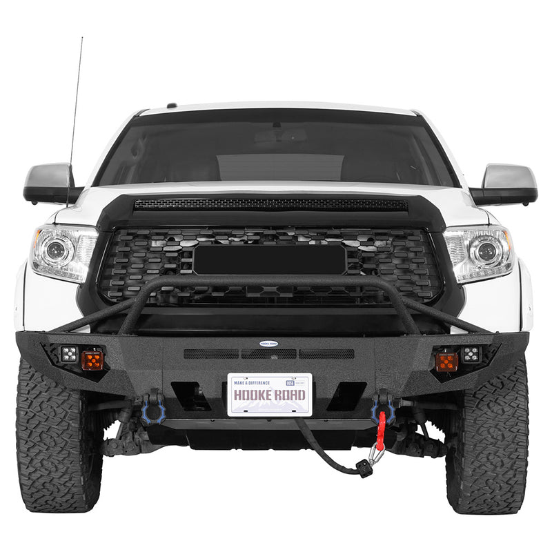 Load image into Gallery viewer, Hooke Road Steel Front Bumper with Winch Plate for 2014-2021 Toyota Tundra b5013s 2
