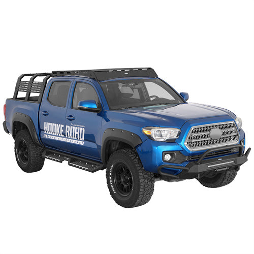 Hooke Road Steel Front Bumper w/ 72W LED Spotlight Bar 2016-2023 Toyota Tacoma b4235 3