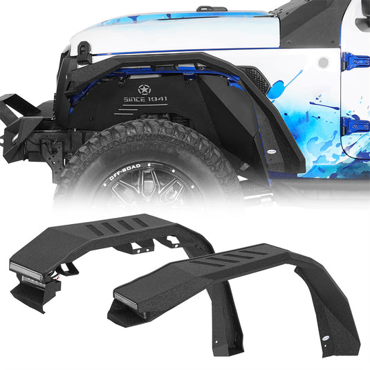 Steel Front Fender Flares for Jeep Wrangler JL & Gladiator JT 1