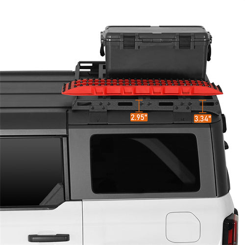 Steel Half Roof Rack for 2021-2025 Ford Bronco 4 Doors Hardtop Hooke Road b8937s 6
