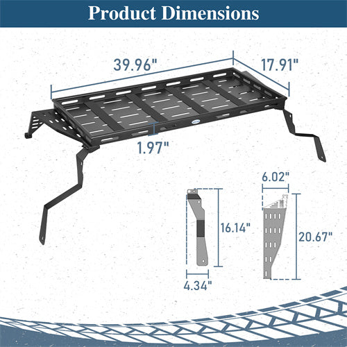 Hooke Road Steel Interior Cargo Rack for 2013-2017 Subaru XV Crosstrek b4700s 4