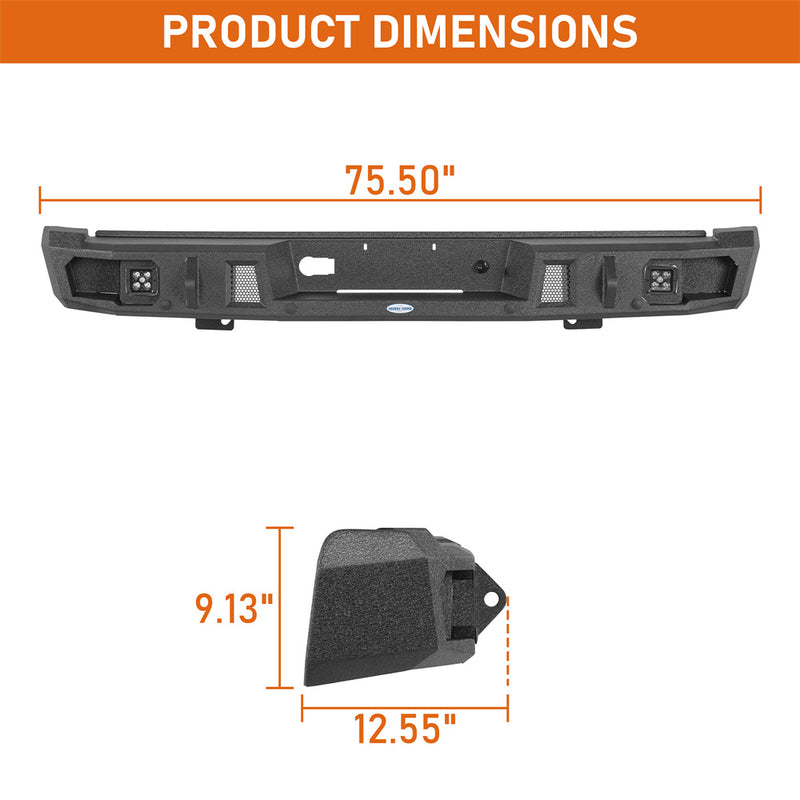 Load image into Gallery viewer, Steel Rear Bumper for 2018-2020 Ford F-150 Hooke Road b8261 5
