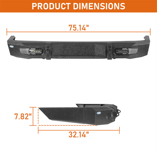 Steel Rear Bumper for 2004-2006 Dodge Durango Hooke Road b6855s 5