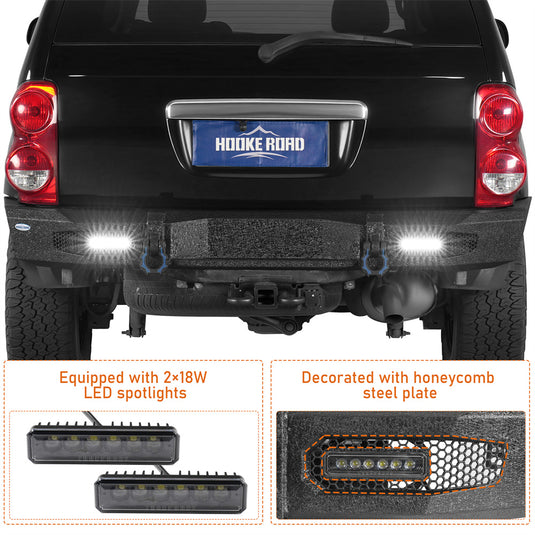 Steel Rear Bumper for 2004-2006 Dodge Durango Hooke Road b6855s 6