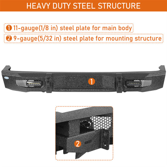 Steel Rear Bumper for 2004-2006 Dodge Durango Hooke Road b6855s 9