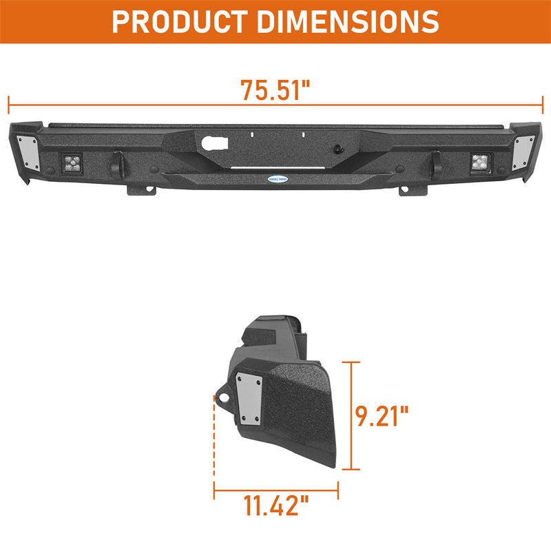 Load image into Gallery viewer, Hooke Road Steel Rear Bumper for 2018-2020 Ford F-150 b8263 5
