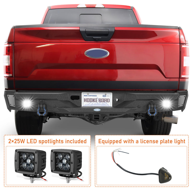 Load image into Gallery viewer, Hooke Road Steel Rear Bumper for 2018-2020 Ford F-150 b8263 6
