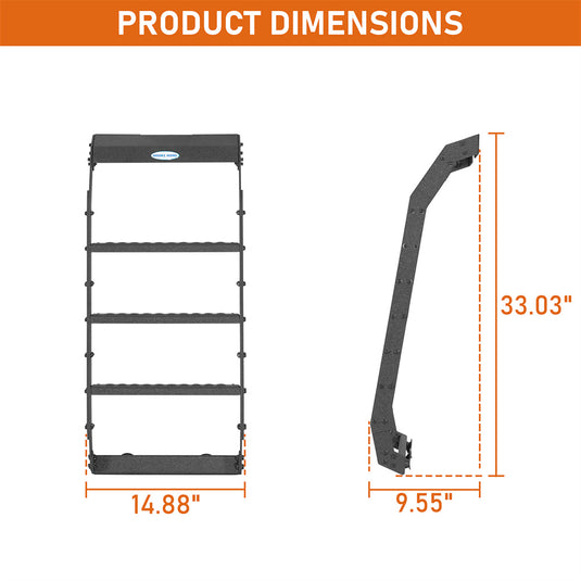Hooke Road Window Ladder for 2007-2026 Jeep Wrangler JK & Wrangler JL Hardtop b2129s 5