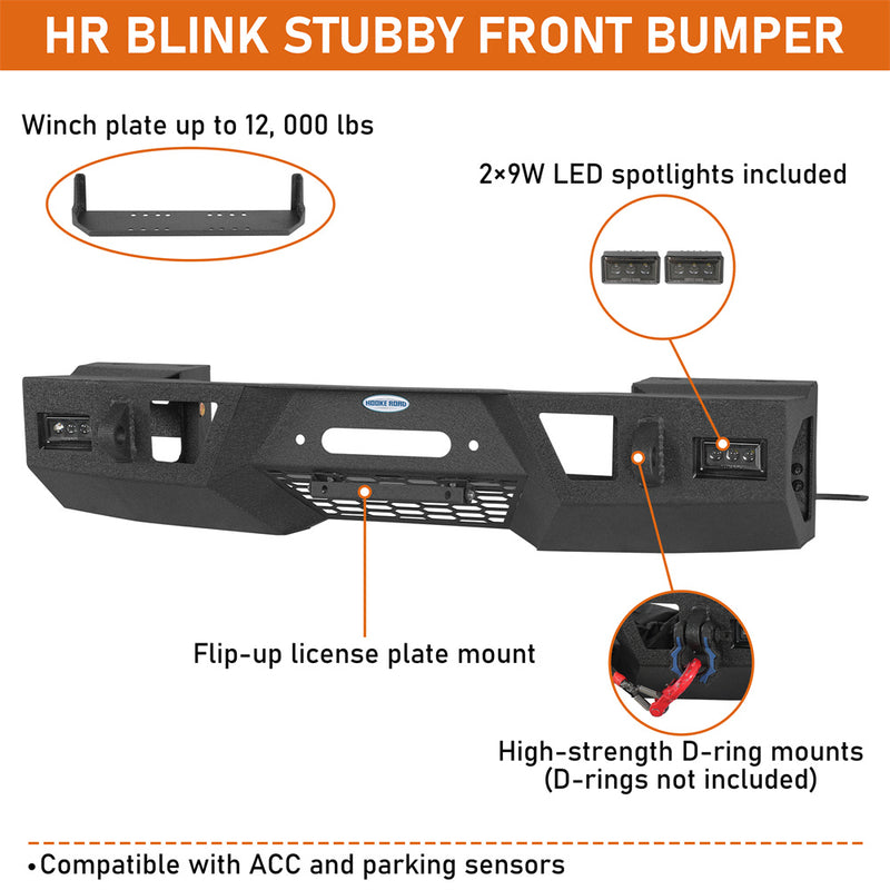Load image into Gallery viewer, Hooke Road 3rd Gen Stubby Front Bumper for 2022-2026 Toyota Tundra b5103 7
