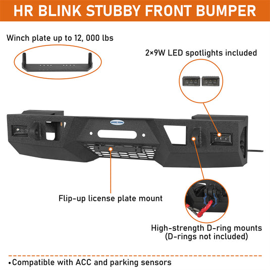 Hooke Road 3rd Gen Stubby Front Bumper for 2022-2026 Toyota Tundra b5103 7