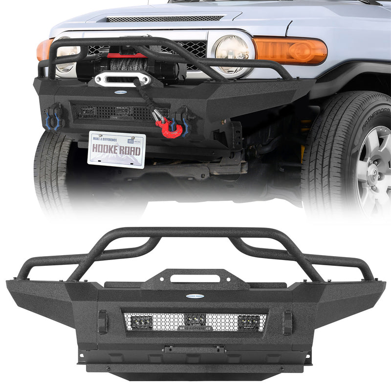 Load image into Gallery viewer, Hooke Road Stubby Front Bumper for 2007-2014 Toyota FJ Cruiser b4901 1
