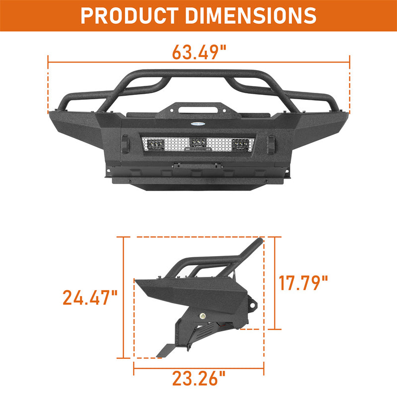 Load image into Gallery viewer, Hooke Road Stubby Front Bumper for 2007-2014 Toyota FJ Cruiser b4901 5

