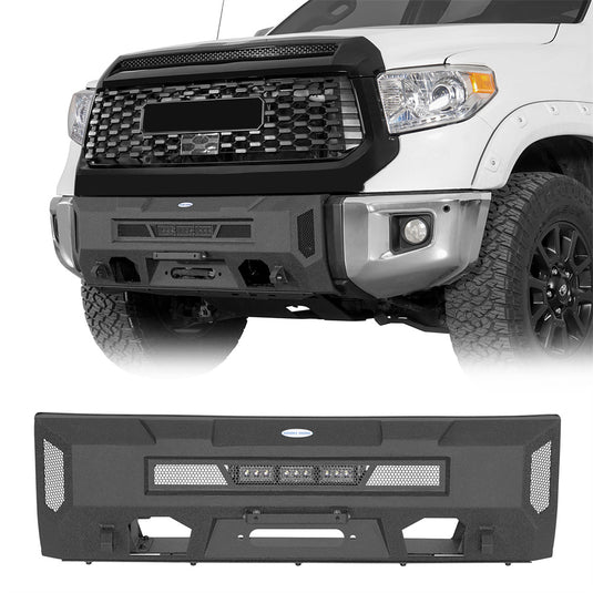 Hooke Road  Stubby Front Bumper for 2014-2021 Toyota Tundra b5022s 1