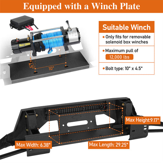 Hooke Road Stubby Front Bumper for 2014-2023 Lexus GX460 b4612 6