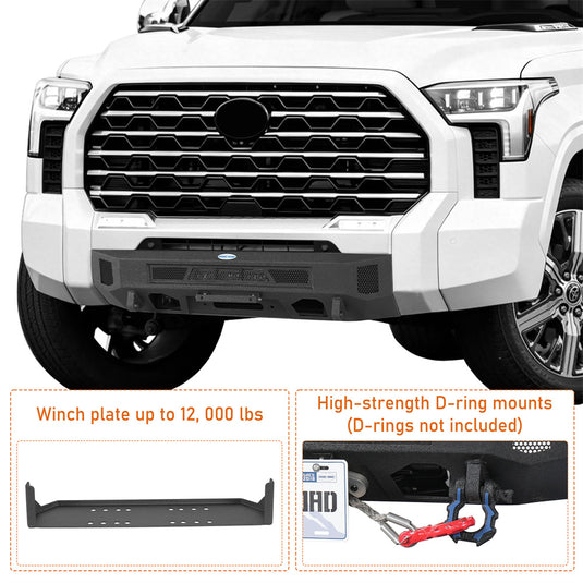 Hooke Road Stubby Front Bumper for 2022-2026 Toyota Tundra b5102 6