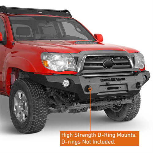 Load image into Gallery viewer, Full Width Front Bumper Replacement Aftermarket Bumper Off Road Parts For 2005-2011 Toyota Tacoma - Hooke Road b4031s 12
