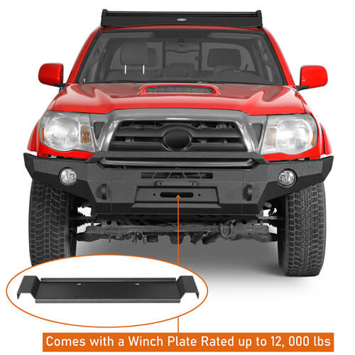 Load image into Gallery viewer, Full Width Front Bumper Replacement Aftermarket Bumper Off Road Parts For 2005-2011 Toyota Tacoma - Hooke Road b4031s 13
