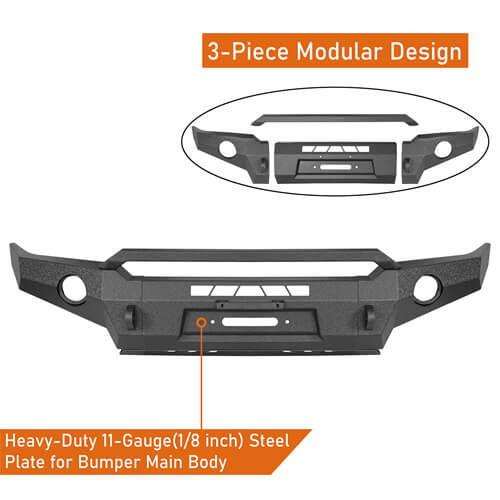 Load image into Gallery viewer, Full Width Front Bumper Replacement Aftermarket Bumper Off Road Parts For 2005-2011 Toyota Tacoma - Hooke Road b4031s 14
