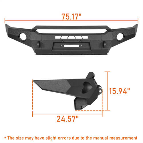 Full Width Front Bumper Replacement Aftermarket Bumper Off Road Parts For 2005-2011 Toyota Tacoma - Hooke Road b4031s 21