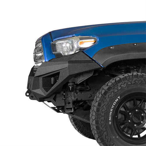 Load image into Gallery viewer, Hooke Road Tacoma Front Bumper with Skid Plate &amp; LED Lights for 2016-2023 Toyota Tacoma 3rd Gen b4227s 3
