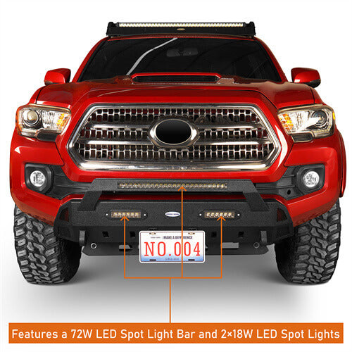 Load image into Gallery viewer, HookeRoad Tacoma Front Bumper Stubby Bumper for 2016-2023 Toyota Tacoma 3rd Gen b4203s 4

