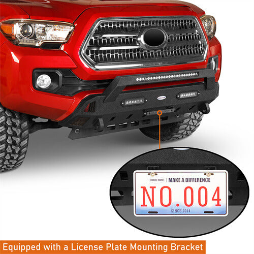 Load image into Gallery viewer, HookeRoad Tacoma Front Bumper Stubby Bumper for 2016-2023 Toyota Tacoma 3rd Gen b4203s 5
