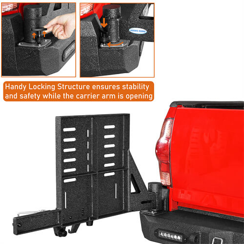 2005-2015 Toyota Tacoma Rear Bumper w/Swing Arms & Tire Carrier & Jerry Can Holder 4x4 Truck Parts - Hooke Road b4036s 13