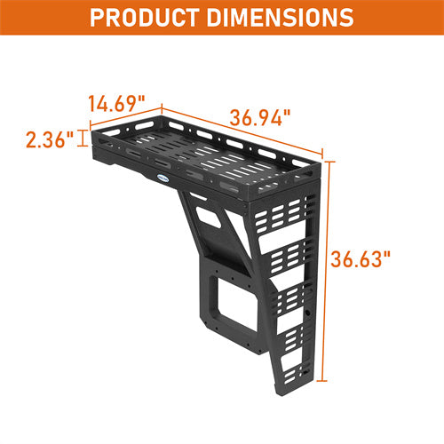 Load image into Gallery viewer, Hooke Road 1997-2006 Jeep Wrangler TJ Tailgate Basket Rear Cargo Rack b1086s 6
