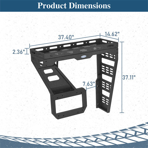 Load image into Gallery viewer, Hooke Road Tailgate Cargo Rack for 2018-2025 Jeep Wrangler JL b3098s 5
