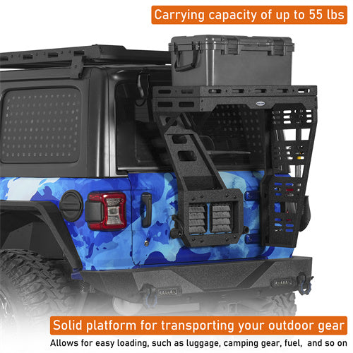 Load image into Gallery viewer, Hooke Road Tailgate Cargo Rack for 2018-2025 Jeep Wrangler JL b3098s 7
