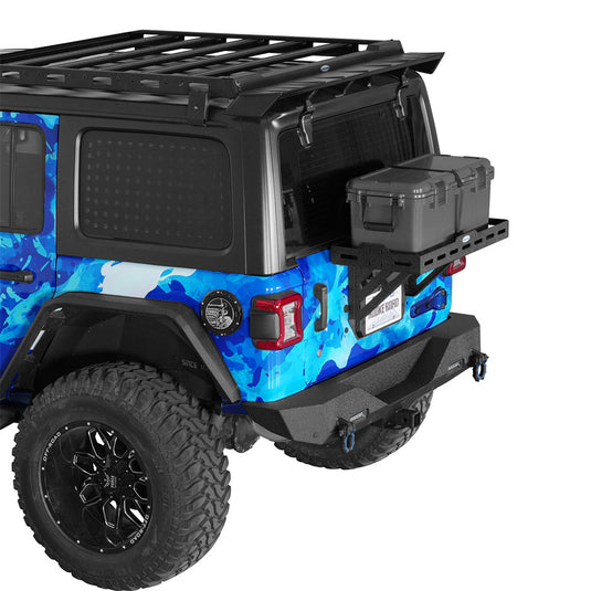 Hooke Road Tailgate Rack Cargo Basket for 2018-2026 Jeep Wrangler JL b3106s 2