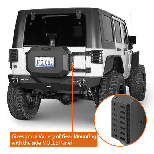 Load image into Gallery viewer, Tailgate Spare Tire Carrier Outer Storage Lock Box Jeep Wrangler Parts For 2007-2018 Jeep Wrangler JK - Hooke Road b2085s 12
