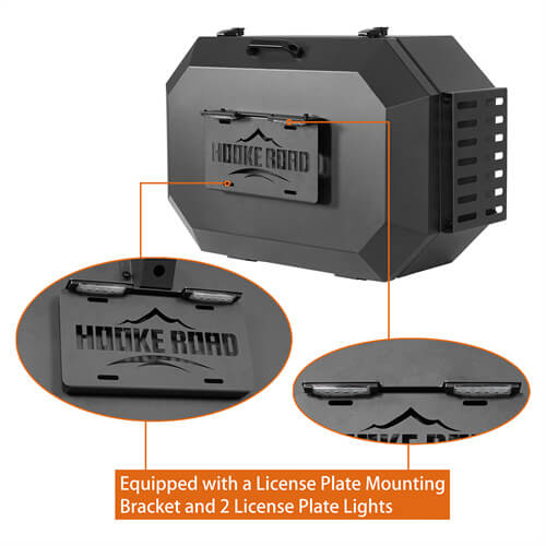 Load image into Gallery viewer, Tailgate Spare Tire Carrier Outer Storage Lock Box Jeep Wrangler Parts For 2007-2018 Jeep Wrangler JK - Hooke Road b2085s 16
