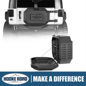Tailgate Spare Tire Carrier Outer Storage Lock Box Jeep Wrangler Parts For 2007-2018 Jeep Wrangler JK - Hooke Road b2085s 1