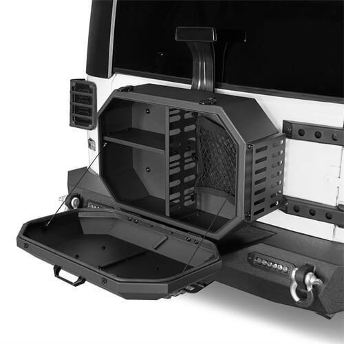 Load image into Gallery viewer, Tailgate Spare Tire Carrier Outer Storage Lock Box Jeep Wrangler Parts For 2007-2018 Jeep Wrangler JK - Hooke Road b2085s 6
