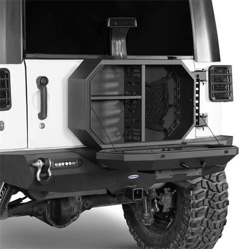 Load image into Gallery viewer, Tailgate Spare Tire Carrier Outer Storage Lock Box Jeep Wrangler Parts For 2007-2018 Jeep Wrangler JK - Hooke Road b2085s 7

