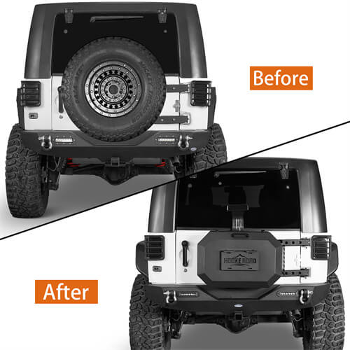 Load image into Gallery viewer, Tailgate Spare Tire Carrier Outer Storage Lock Box Jeep Wrangler Parts For 2007-2018 Jeep Wrangler JK - Hooke Road b2085s 9
